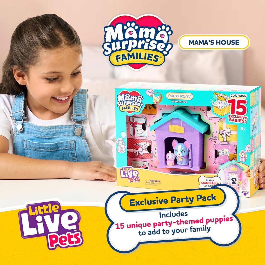 Little Live Pets Mama Surprise Families 15 Party Pups, view 2